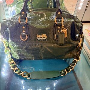 Coach Olive Patent Leather Satchel